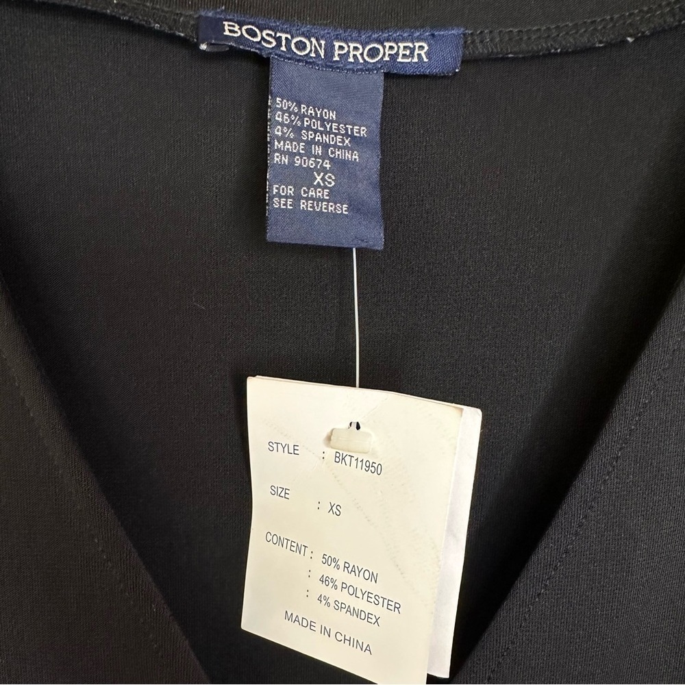 NWT Boston Proper Black V Neck Button-Up Cardigan Jacket - Picture 3 of 7